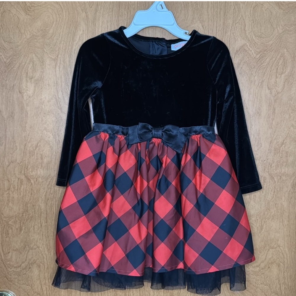 Cat & Jack Girls Dress Black Velvet Red buffalo Plaid
Black Petticoat 2T